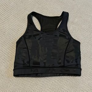 black and gray Mono B sports bra Size S